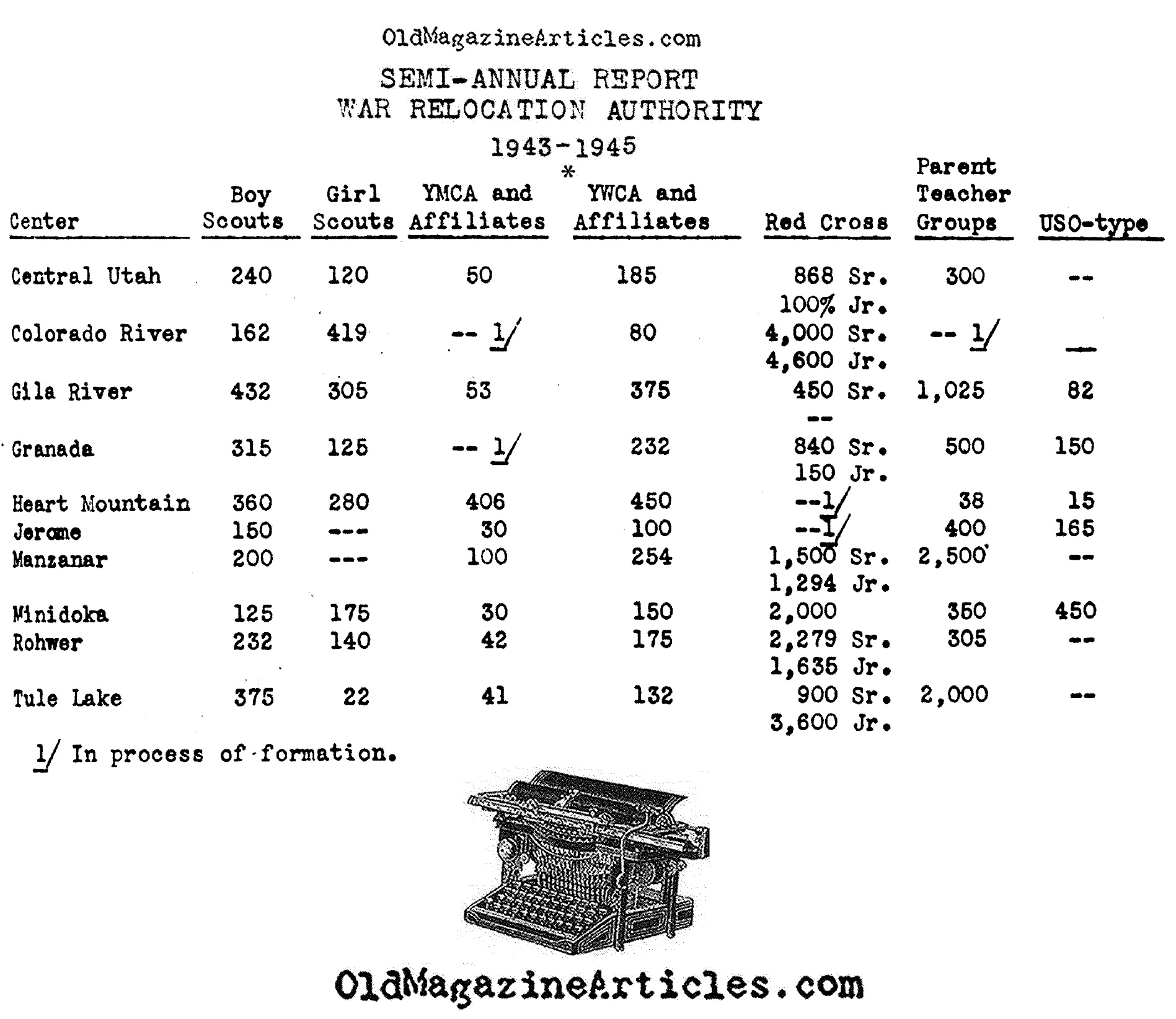 Social Groups Within the Internment Camps  (U.S. Government, 1943-45)